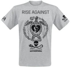"Sea Shepherd Cooperation - Our Precious Time Is Running Out" T-Shirt Mottled Grey By Rise Against