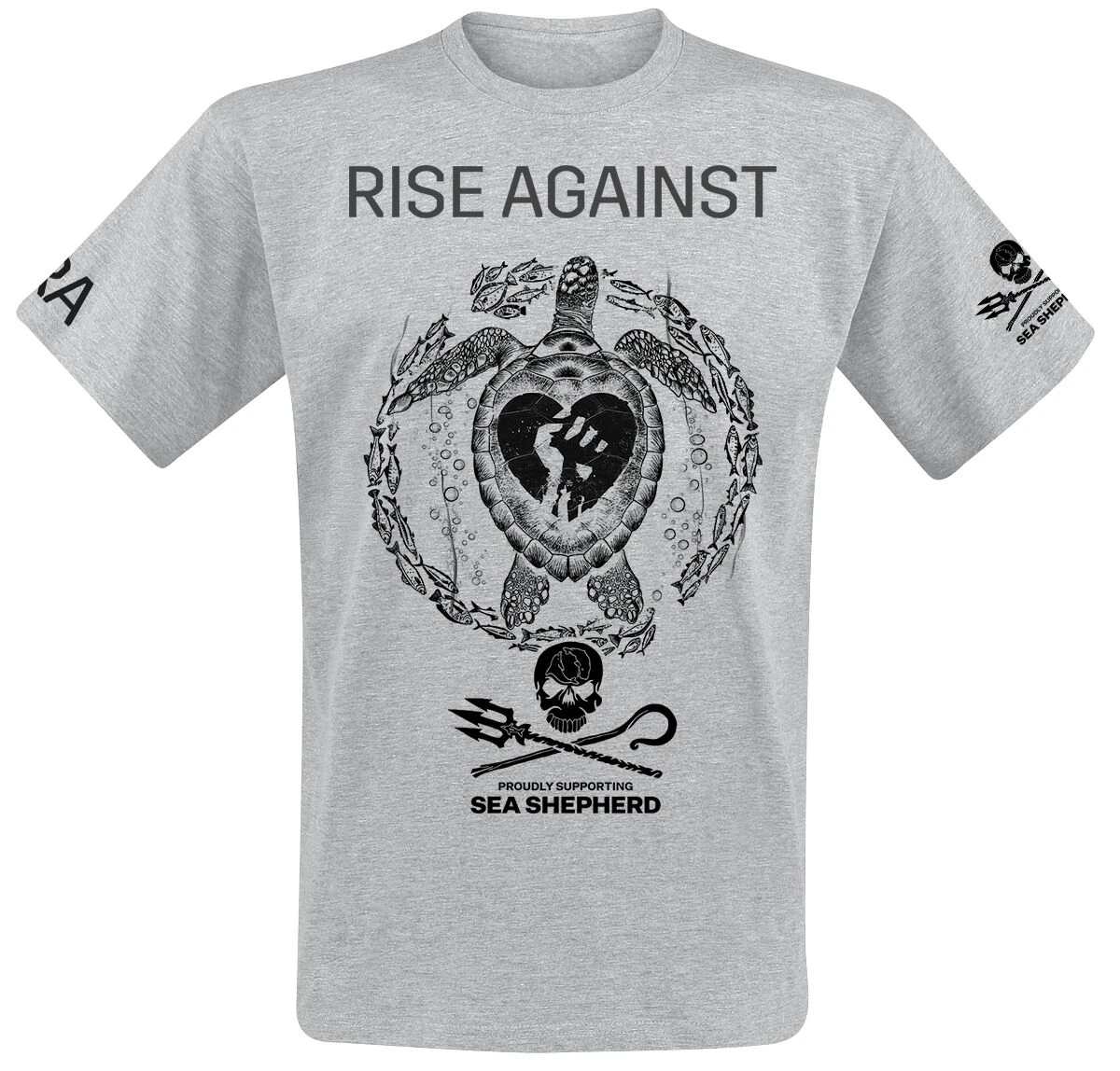 "Sea Shepherd Cooperation - Our Precious Time Is Running Out" T-Shirt Mottled Grey By Rise Against 3 "Sea Shepherd Cooperation - Our Precious Time Is Running Out" T-Shirt Mottled Grey By Rise Against