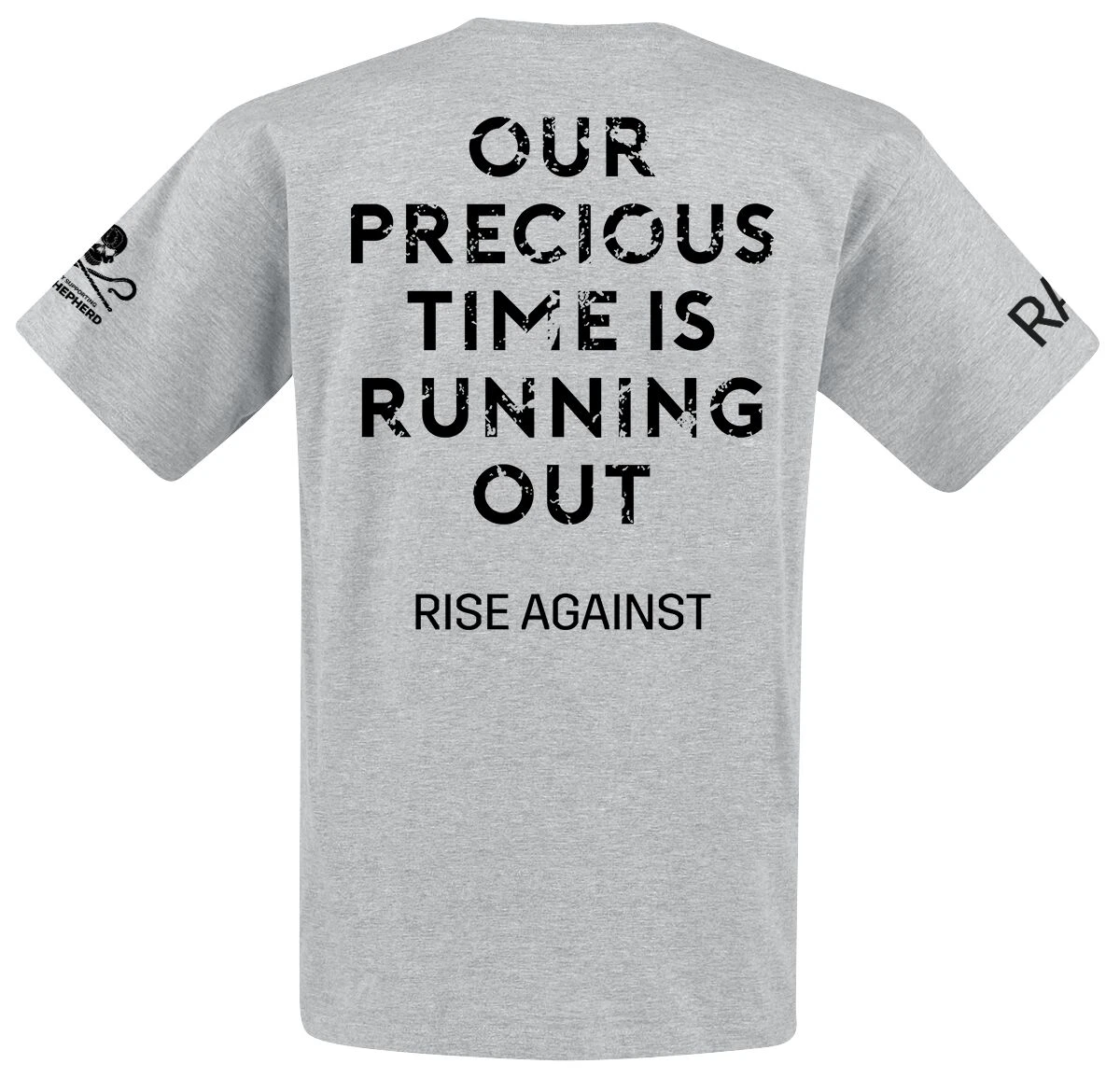 "Sea Shepherd Cooperation - Our Precious Time Is Running Out" T-Shirt Mottled Grey By Rise Against 4 "Sea Shepherd Cooperation - Our Precious Time Is Running Out" T-Shirt Mottled Grey By Rise Against - Image 2