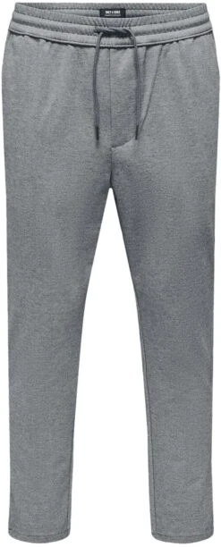 "ONSLinus Cropped Tracksuit Bottoms" Tracksuit Trousers Grey By ONLY And SONS