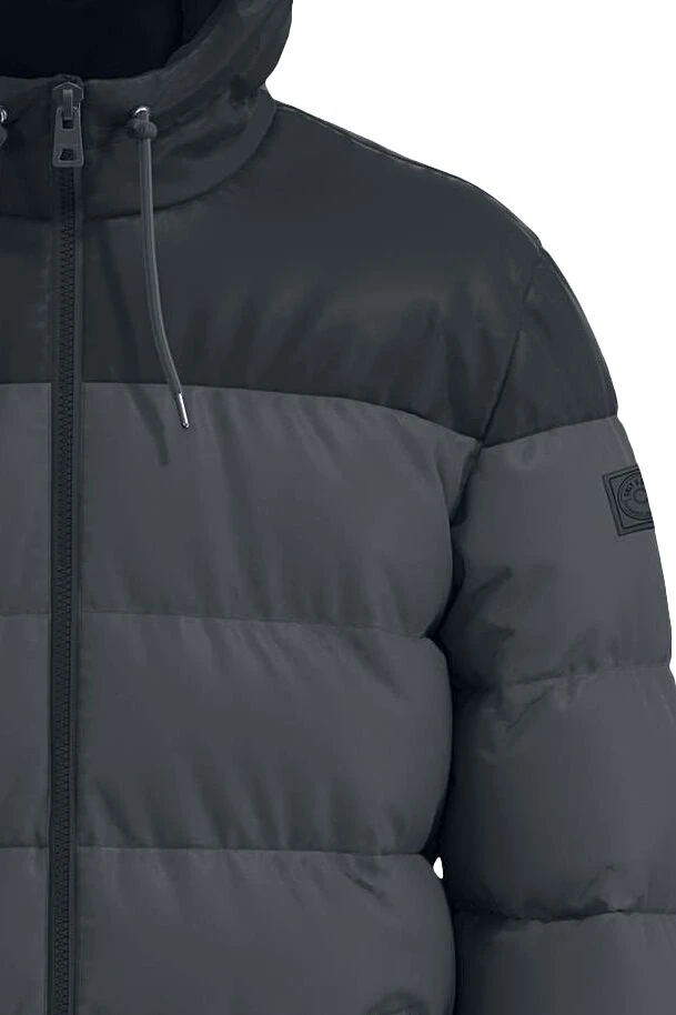 "ONSMelvin Life Quilted Hooded Jacket" Winter Jacket Black-grey By ONLY And SONS 5 "ONSMelvin Life Quilted Hooded Jacket" Winter Jacket Black-grey By ONLY And SONS - Image 3