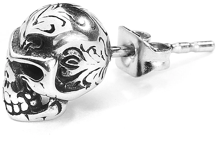"Tattoo Skull" Earring Set Silver-coloured By EtNox 5 "Tattoo Skull" Earring Set Silver-coloured By EtNox - Image 3