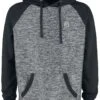 "Raglan Contrast Hoodie" Hooded Sweater Grey-black By RED By EMP -Men Fashion Clothing Store 519214a