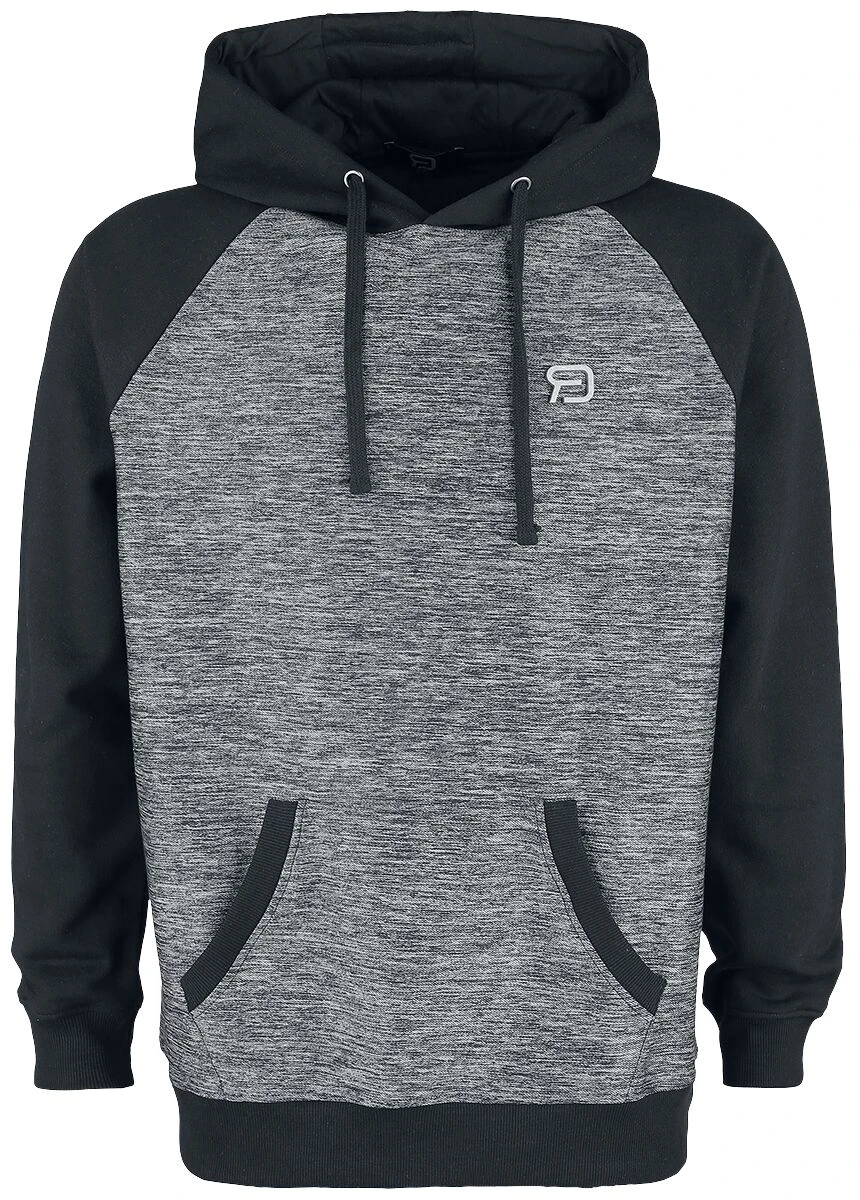 "Raglan Contrast Hoodie" Hooded Sweater Grey-black By RED By EMP 3 "Raglan Contrast Hoodie" Hooded Sweater Grey-black By RED By EMP