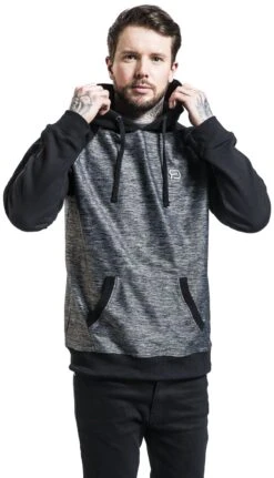 "Raglan Contrast Hoodie" Hooded Sweater Grey-black By RED By EMP 10 "Raglan Contrast Hoodie" Hooded Sweater Grey-black By RED By EMP -Men Fashion Clothing Store 519214wa