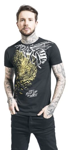 "Don't Fuck Up The World - Black T-shirt With Print" T-Shirt Black By EMP Special Collection 12 "Don't Fuck Up The World - Black T-shirt With Print" T-Shirt Black By EMP Special Collection -Men Fashion Clothing Store 519529wa