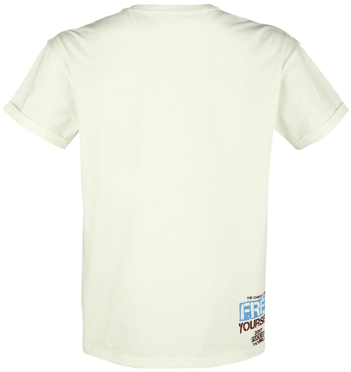 "Don't Fuck Up The World - White T-shirt With Print" T-Shirt White By EMP Special Collection 5 "Don't Fuck Up The World - White T-shirt With Print" T-Shirt White By EMP Special Collection - Image 3