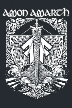 "Put Your Back Into The Oar" Hooded Sweater Black By Amon Amarth -Men Fashion Clothing Store 520034d2