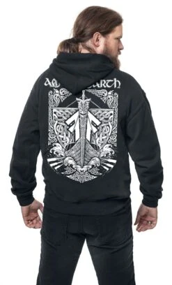 "Put Your Back Into The Oar" Hooded Sweater Black By Amon Amarth -Men Fashion Clothing Store 520034wb