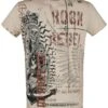 "T-shirt With Skull Print And Slogan" T-Shirt Beige By Rock Rebel By EMP 1 "T-shirt With Skull Print And Slogan" T-Shirt Beige By Rock Rebel By EMP -Men Fashion Clothing Store 520177a