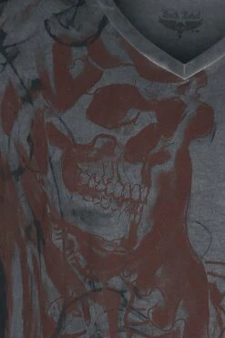 "T-Shirt With Skeleton Print Wash" T-Shirt Grey By Rock Rebel By EMP 9 "T-Shirt With Skeleton Print Wash" T-Shirt Grey By Rock Rebel By EMP -Men Fashion Clothing Store 520179d