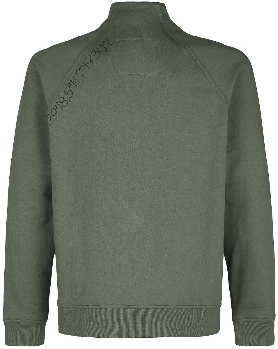 "Jumper With Side Zips" Sweatshirt Dark Green By RED By EMP 4 "Jumper With Side Zips" Sweatshirt Dark Green By RED By EMP - Image 2