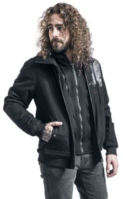 "Between-seasons Jacket With Raven Print" Between-seasons Jacket Black By Black Premium By EMP 16 "Between-seasons Jacket With Raven Print" Between-seasons Jacket Black By Black Premium By EMP -Men Fashion Clothing Store 521348wa