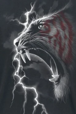 "Mark Of The Tiger" T-Shirt Black By Spiral 7 "Mark Of The Tiger" T-Shirt Black By Spiral -Men Fashion Clothing Store 521484d