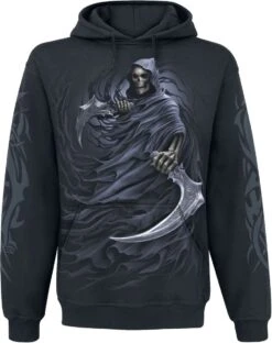 "Double Death" Hooded Sweater Black By Spiral