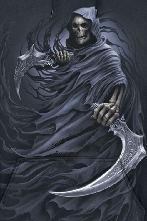 "Double Death" Hooded Sweater Black By Spiral 5 "Double Death" Hooded Sweater Black By Spiral - Image 3