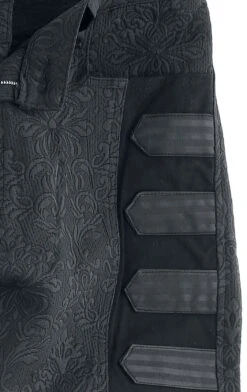 "Trousers With Brocade Pattern" Cloth Trousers Black By Gothicana By EMP -Men Fashion Clothing Store 521919d