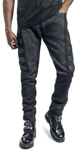 "Trousers With Brocade Pattern" Cloth Trousers Black By Gothicana By EMP -Men Fashion Clothing Store 521919wa