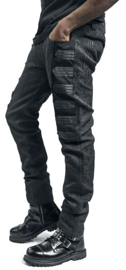 "Trousers With Brocade Pattern" Cloth Trousers Black By Gothicana By EMP -Men Fashion Clothing Store 521919wa2
