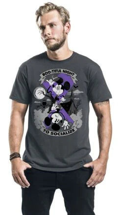 "Bootiful Night" T-Shirt Charcoal By Mickey Mouse -Men Fashion Clothing Store 522235wa