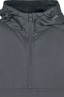 "Basic Pull-Over Jacket" Windbreaker Charcoal By Urban Classics 11 "Basic Pull-Over Jacket" Windbreaker Charcoal By Urban Classics -Men Fashion Clothing Store 523103d