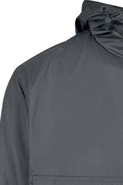 "Basic Pull-Over Jacket" Windbreaker Charcoal By Urban Classics 12 "Basic Pull-Over Jacket" Windbreaker Charcoal By Urban Classics -Men Fashion Clothing Store 523103d2