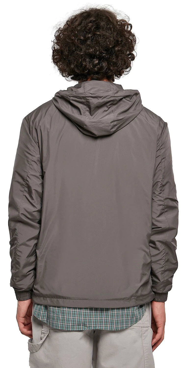 "Basic Pull-Over Jacket" Windbreaker Charcoal By Urban Classics 8 "Basic Pull-Over Jacket" Windbreaker Charcoal By Urban Classics - Image 6