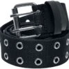 "Polyester Eyelet Belt" Belt Black-silver By Urban Classics -Men Fashion Clothing Store 523611a