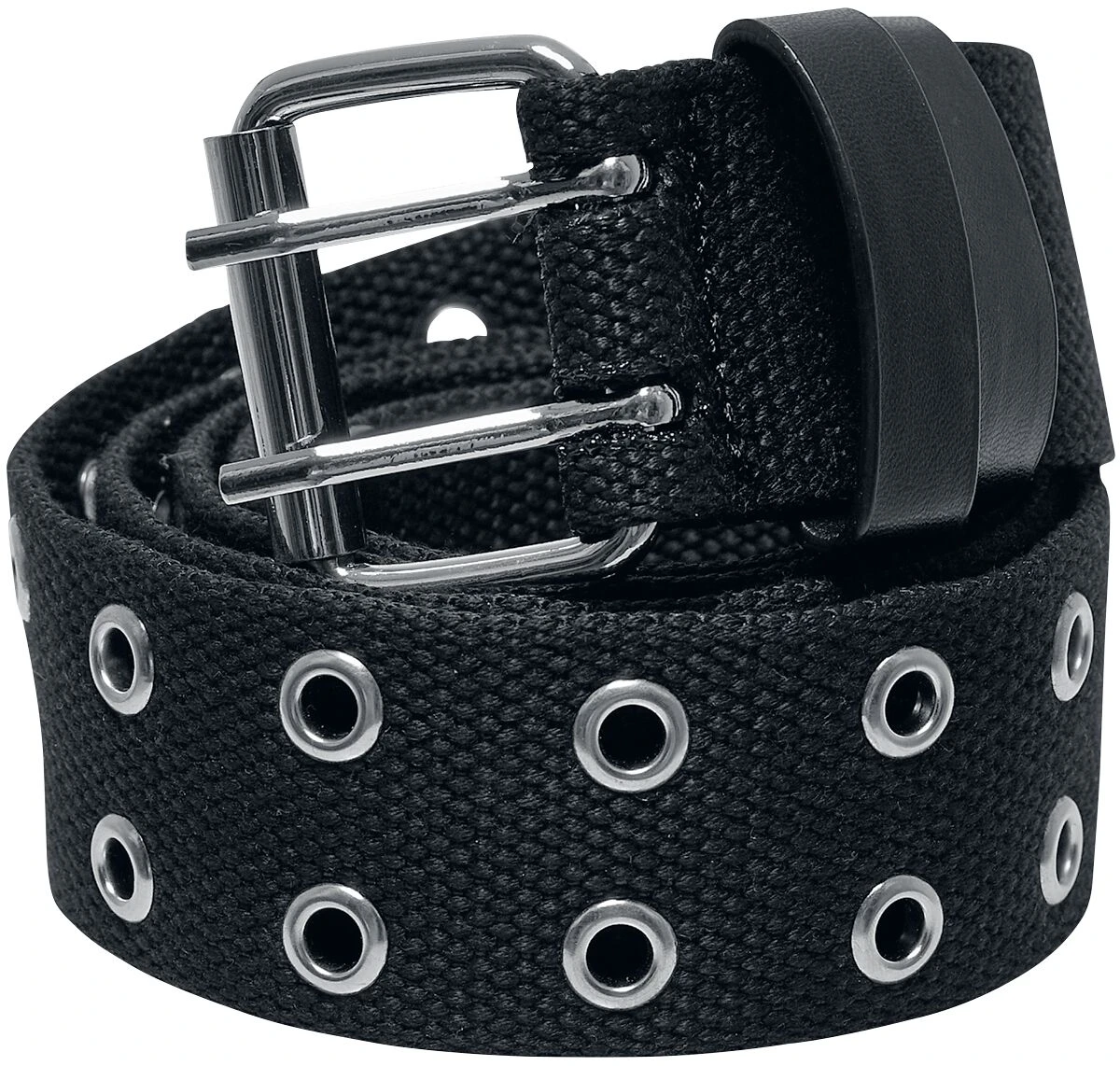"Polyester Eyelet Belt" Belt Black-silver By Urban Classics 3 "Polyester Eyelet Belt" Belt Black-silver By Urban Classics