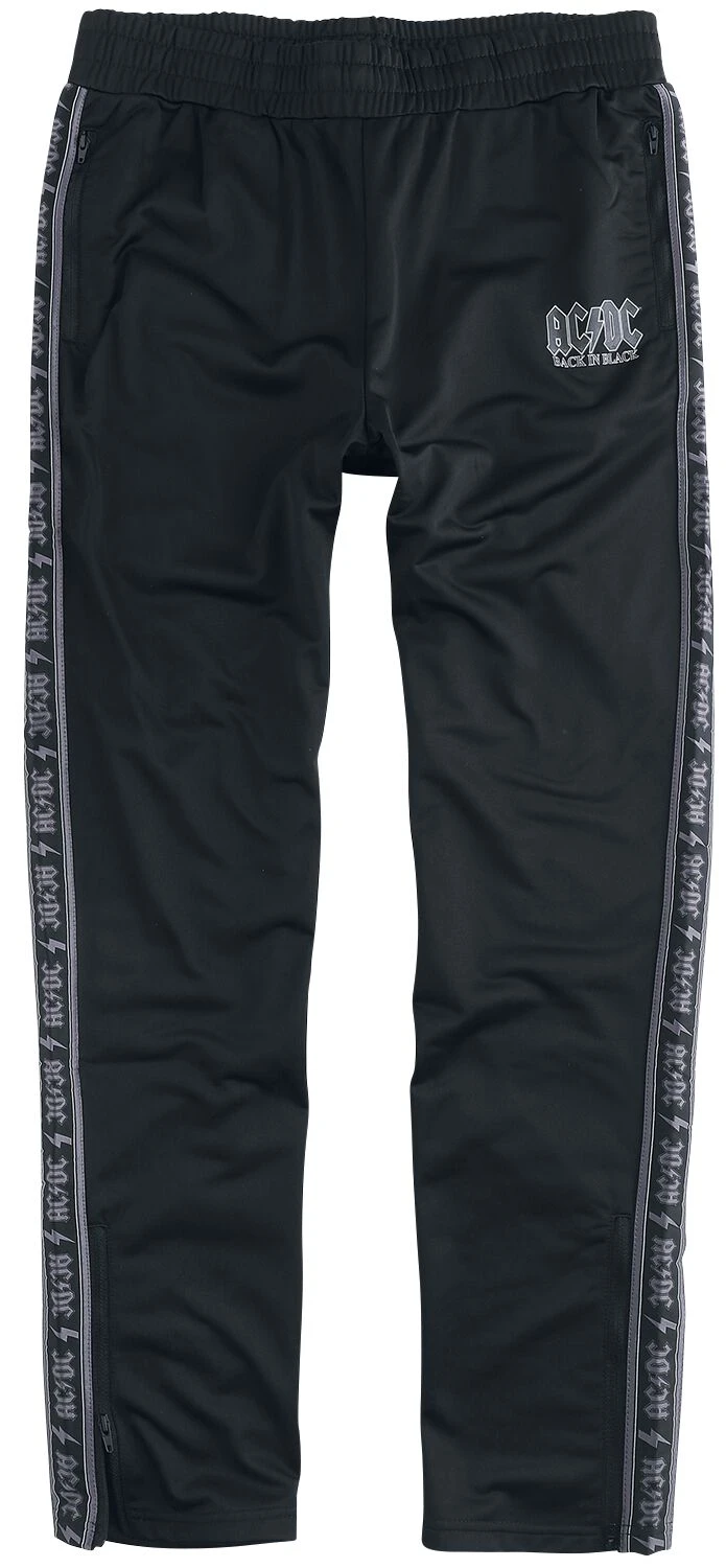 "Amplified Collection - Mens Tricot Track Bottoms" Tracksuit Trousers Black By AC/DC 3 "Amplified Collection - Mens Tricot Track Bottoms" Tracksuit Trousers Black By AC/DC