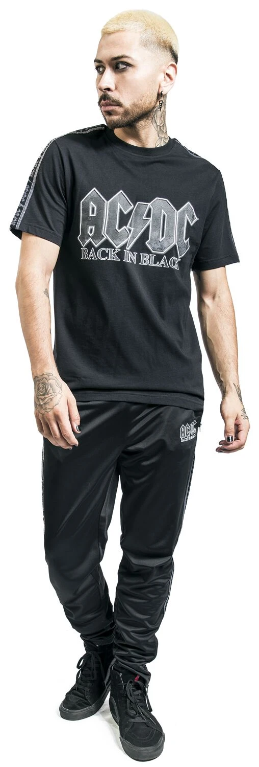 "Amplified Collection - Mens Tricot Track Bottoms" Tracksuit Trousers Black By AC/DC 7 "Amplified Collection - Mens Tricot Track Bottoms" Tracksuit Trousers Black By AC/DC - Image 5
