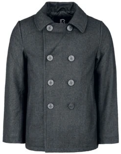 "Pea Coat" Uniform Jacket Anthracite By Brandit -Men Fashion Clothing Store 524451c