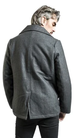 "Pea Coat" Uniform Jacket Anthracite By Brandit -Men Fashion Clothing Store 524451wb