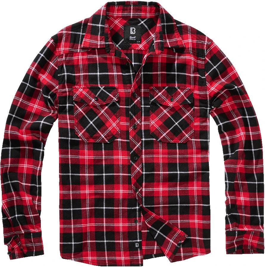 "Checkshirt" Flanel Shirt Black-white-red By Brandit 3 "Checkshirt" Flanel Shirt Black-white-red By Brandit