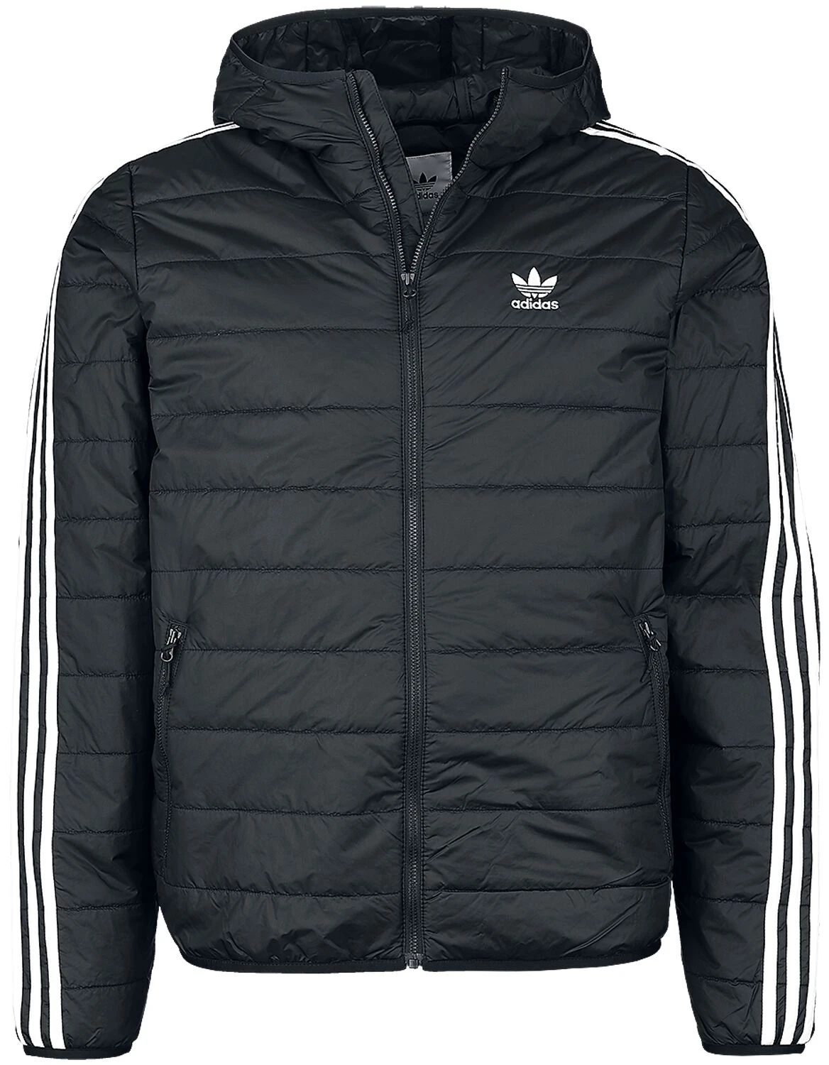 "Pad Hooded Puff" Winter Jacket Black By Adidas 3 "Pad Hooded Puff" Winter Jacket Black By Adidas