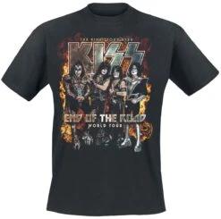 "EOTR World Tour Burning" T-Shirt Black By Kiss