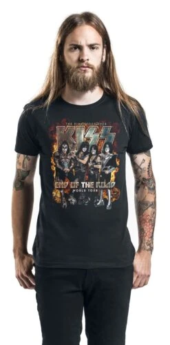 "EOTR World Tour Burning" T-Shirt Black By Kiss -Men Fashion Clothing Store 525803wa