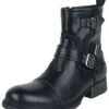 "Stomp The Ground" Biker Boot Black By Black Premium By EMP