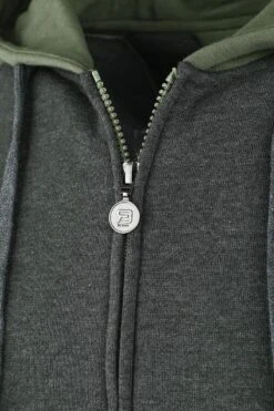 "Green/grey Zip Hoodie" Hooded Zip Green-grey By RED By EMP -Men Fashion Clothing Store 525992d2