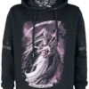 "Gothicana X Anne Stokes - Hoodie With Grim Reaper" Hooded Sweater Black By Gothicana By EMP 2 "Gothicana X Anne Stokes - Hoodie With Grim Reaper" Hooded Sweater Black By Gothicana By EMP -Men Fashion Clothing Store 526152a