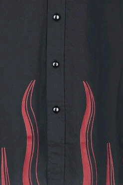 "Long-sleeved Shirt With Flame Print" Longsleeve Black By Gothicana By EMP 9 "Long-sleeved Shirt With Flame Print" Longsleeve Black By Gothicana By EMP -Men Fashion Clothing Store 526420d