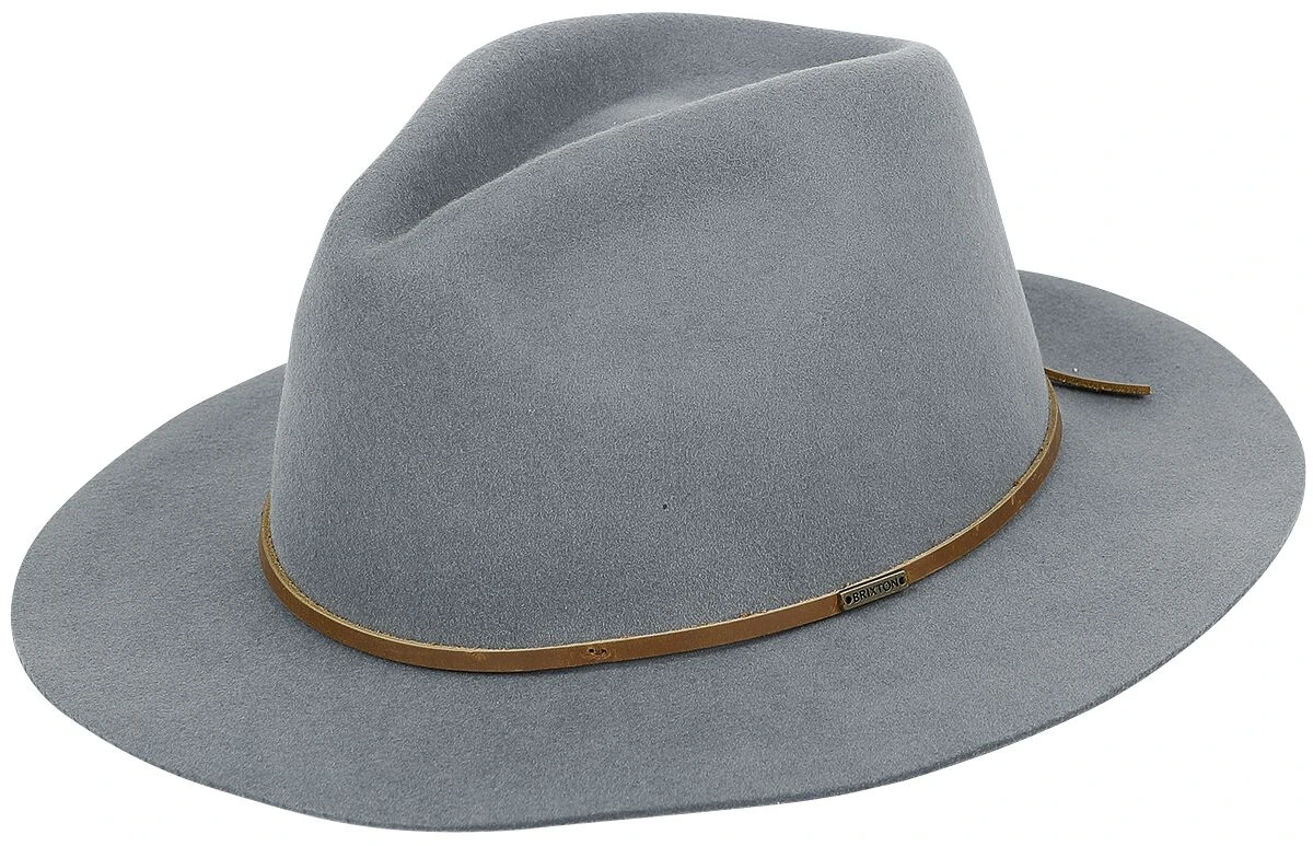 "Wesley Fedora" Hat Grey By Brixton 3 "Wesley Fedora" Hat Grey By Brixton