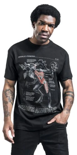 "Anatomy Of A Demogorgon" T-Shirt Black By Stranger Things -Men Fashion Clothing Store 527228wa