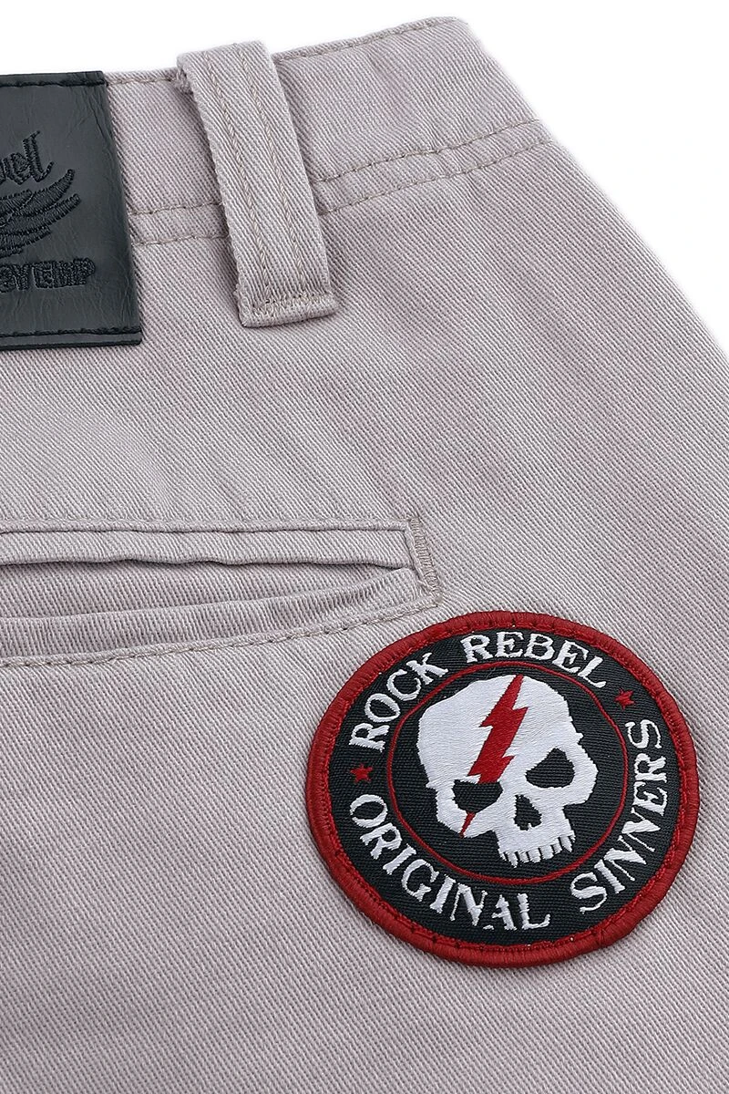 "Army Vintage Trousers" Cargo Trousers Grey By Rock Rebel By EMP 6 "Army Vintage Trousers" Cargo Trousers Grey By Rock Rebel By EMP - Image 4