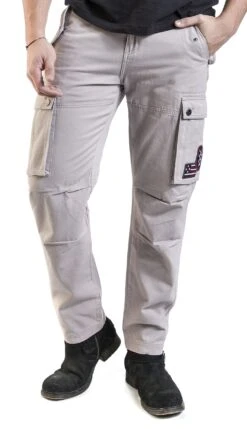 "Army Vintage Trousers" Cargo Trousers Grey By Rock Rebel By EMP 13 "Army Vintage Trousers" Cargo Trousers Grey By Rock Rebel By EMP -Men Fashion Clothing Store 527470wa