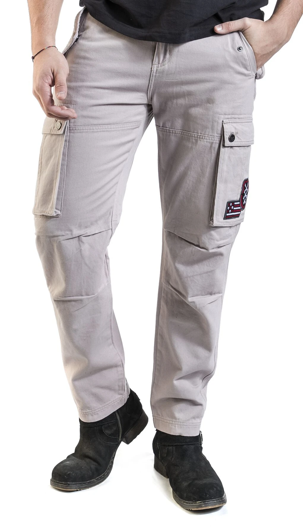 "Army Vintage Trousers" Cargo Trousers Grey By Rock Rebel By EMP 7 "Army Vintage Trousers" Cargo Trousers Grey By Rock Rebel By EMP - Image 5