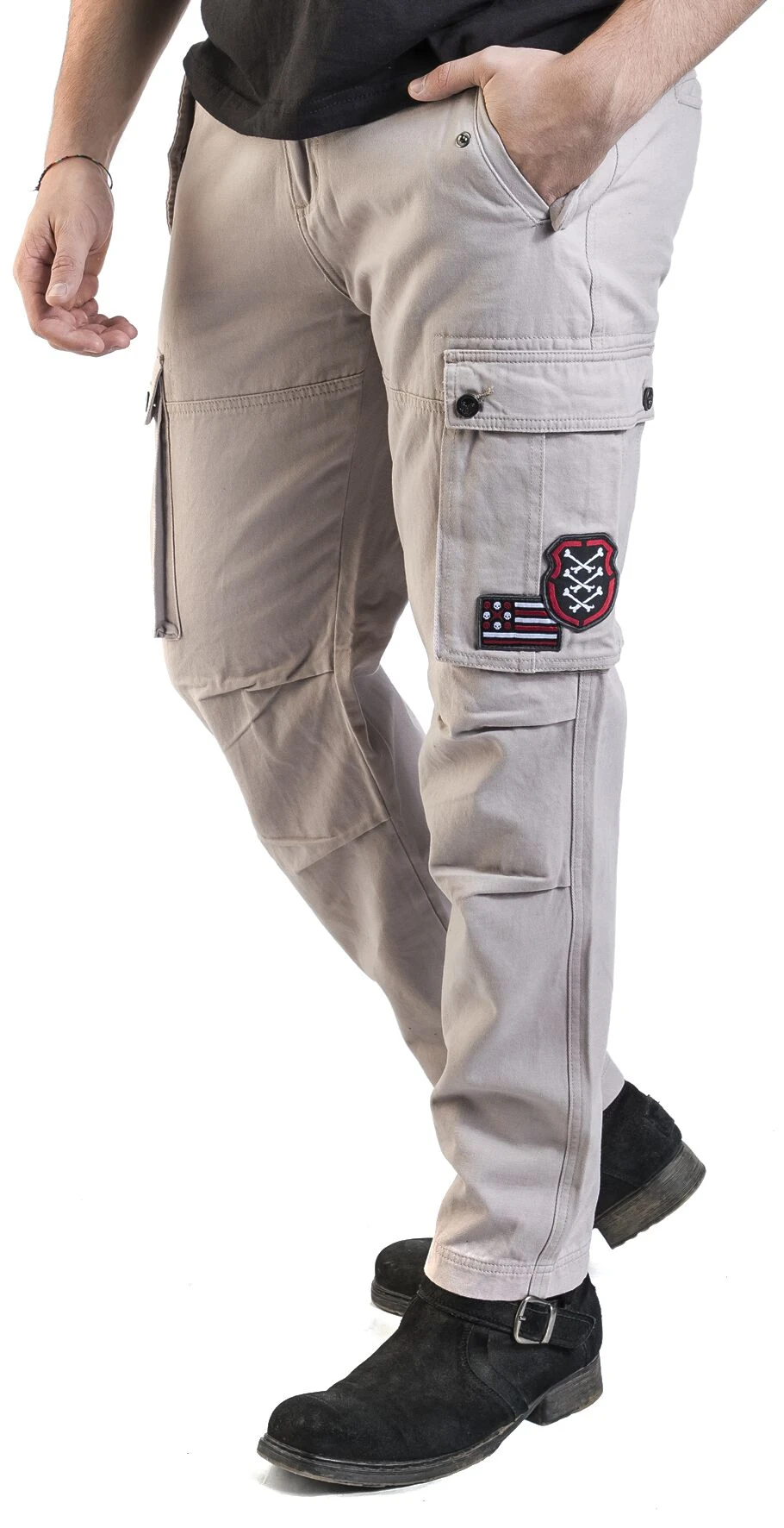 "Army Vintage Trousers" Cargo Trousers Grey By Rock Rebel By EMP 8 "Army Vintage Trousers" Cargo Trousers Grey By Rock Rebel By EMP - Image 6