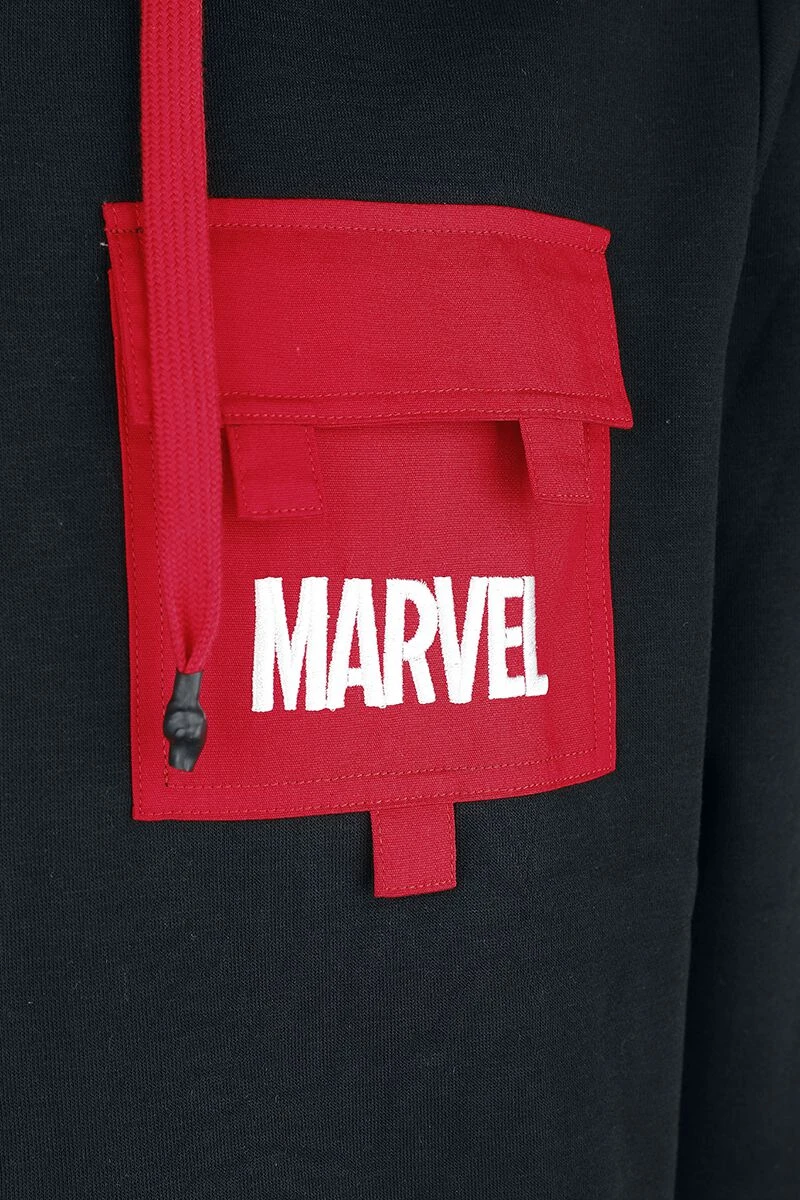 "Logos" Hooded Zip Black By Marvel 5 "Logos" Hooded Zip Black By Marvel - Image 3