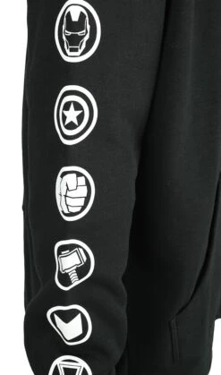"Logos" Hooded Zip Black By Marvel 11 "Logos" Hooded Zip Black By Marvel -Men Fashion Clothing Store 527734d2