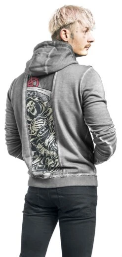 "Charming California" Hooded Zip Grey By Sons Of Anarchy -Men Fashion Clothing Store 527736wb